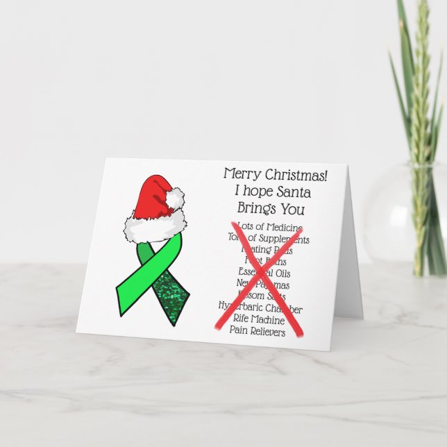 Merry Christmas Lyme Disease Cure Holiday Card (Front)
