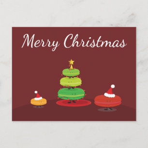Merry Christmas Macarons   Postcard