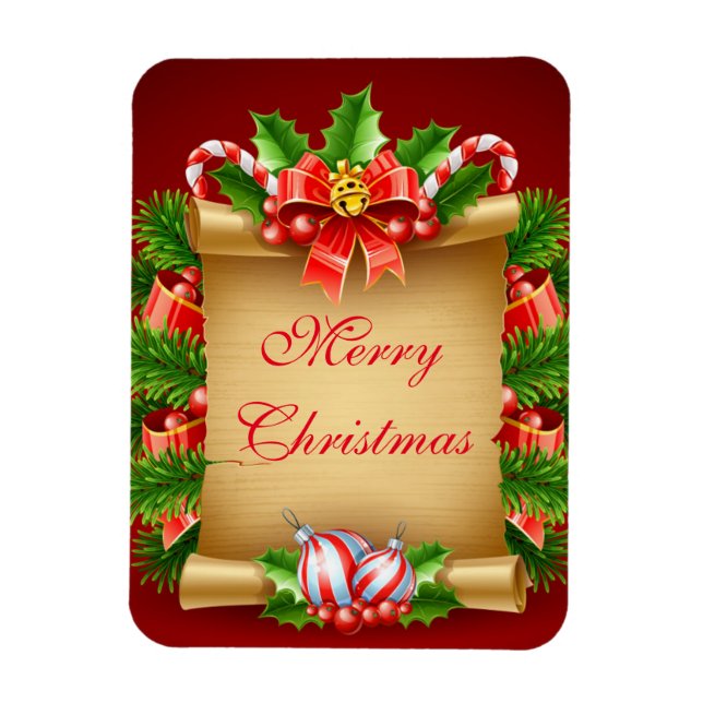 Merry Christmas Magnet (Vertical)