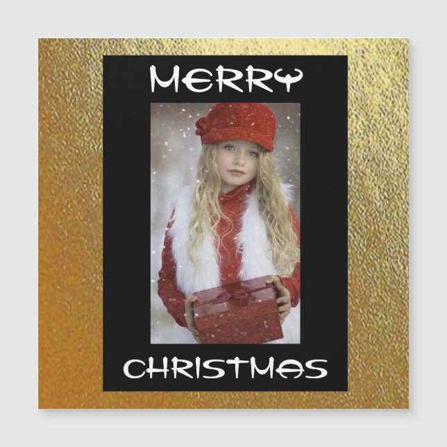 Merry Christmas Magnet Card (Front)