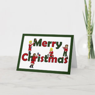 Merry Christmas maid service employee Holiday Card