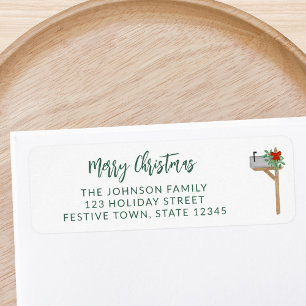 Merry Christmas Mailbox Return Address