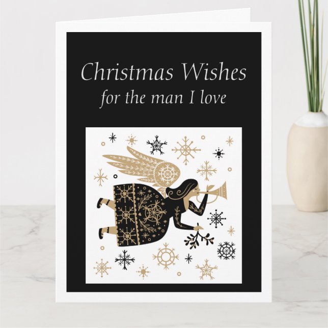 Merry Christmas Man I love Special Angel Card (Front)