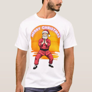 Merry Christmas Martial Arts Santa Kung Fu Wing  T-Shirt
