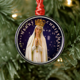 Merry Christmas Mary virgin Ceramic Ornament