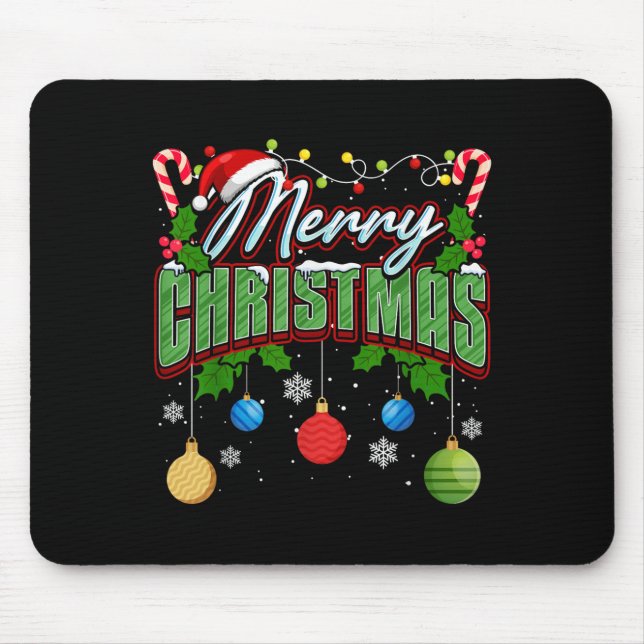 Merry Christmas Matching Family Merry Christmas Xm Mouse Mat (Front)