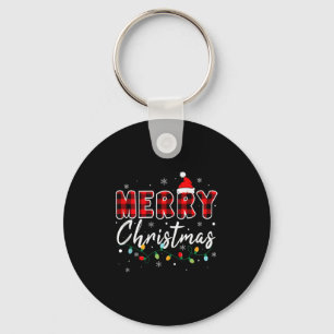 Merry Christmas Matching Family Pajamas Santa Holi Key Ring