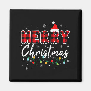 Merry Christmas Matching Family Pajamas Santa Holi Magnet