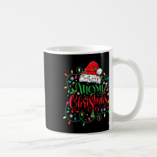Merry Christmas Matching Family Santa Hat Lights X Coffee Mug
