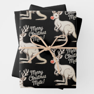 Merry Christmas Mate Australia Xmas Holiday Wrapping Paper Sheet