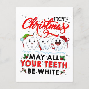 Merry Christmas May All Your Teeth Be White Invitation Postcard