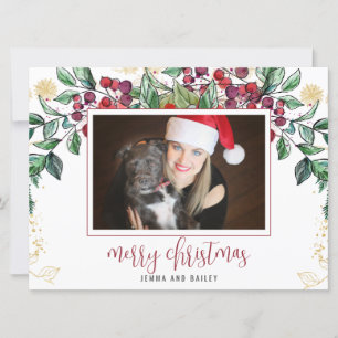 Merry Christmas Me And My Dog Photo Holiday