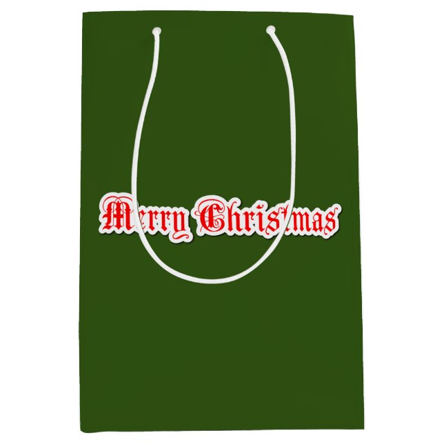 Merry Christmas   Medium Gift Bag (Front)