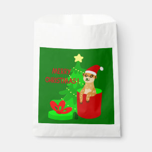 merry christmas meerkat santa funny favour bags