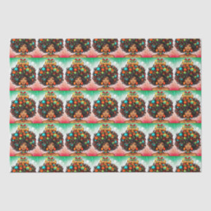 Merry Christmas Melanin Women Black Girl Magic Mrs Tissue Paper