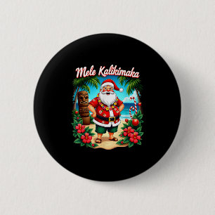 Merry Christmas Mele Kalikimaka Trocal Hawaiian Sa 6 Cm Round Badge