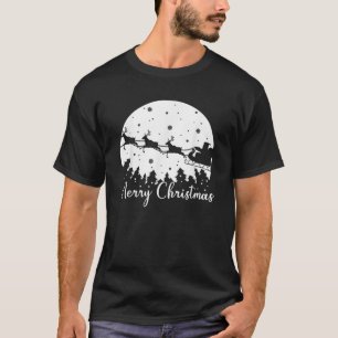 Merry Christmas Men Women Kids Santa Sleigh Reinde T-Shirt