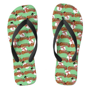 Merry Christmas Men's Flip Flops