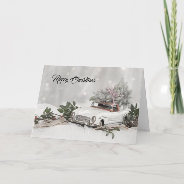 Merry Christmas Mercedes Benz Greeting Card (Front)