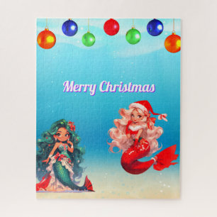 Merry Christmas Mermaids Jigsaw Puzzle