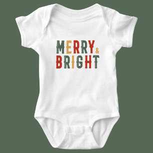 Merry Christmas, Merry & Bright Baby Bodysuit