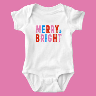 Merry Christmas, Merry & Bright Baby Bodysuit