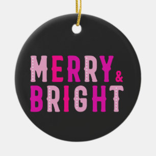 Merry Christmas, Merry & Bright                Ceramic Tree Decoration