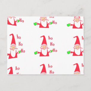 Merry Christmas Merry Christmas Funny Santa Hohoho Holiday Postcard