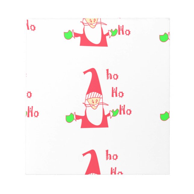 Merry Christmas Merry Christmas Funny Santa Hohoho Notepad (Front)