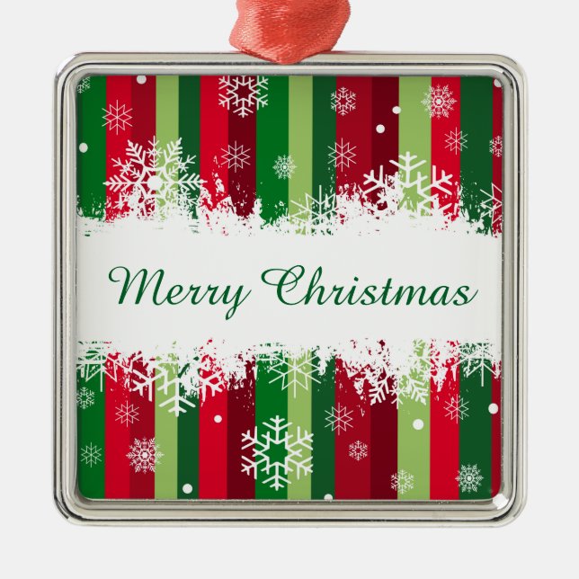 Merry Christmas Metal Tree Decoration (Front)
