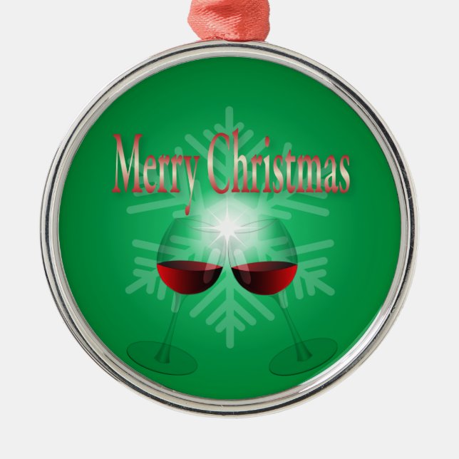 Merry Christmas Metal Tree Decoration (Front)