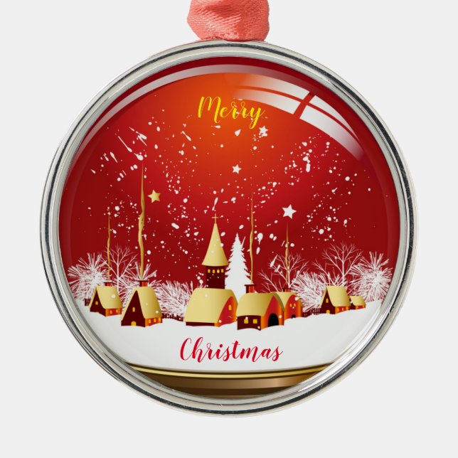 Merry Christmas Metal Tree Decoration (Front)