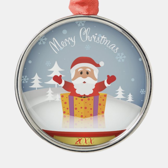 Merry Christmas Metal Tree Decoration (Front)