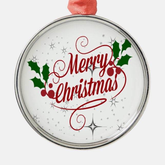 Merry Christmas  Metal Tree Decoration (Front)