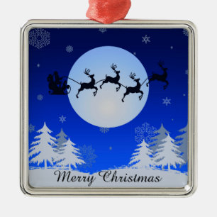 Merry Christmas Metal Tree Decoration