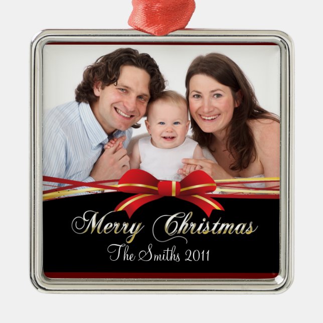 Merry Christmas Metal Tree Decoration (Front)
