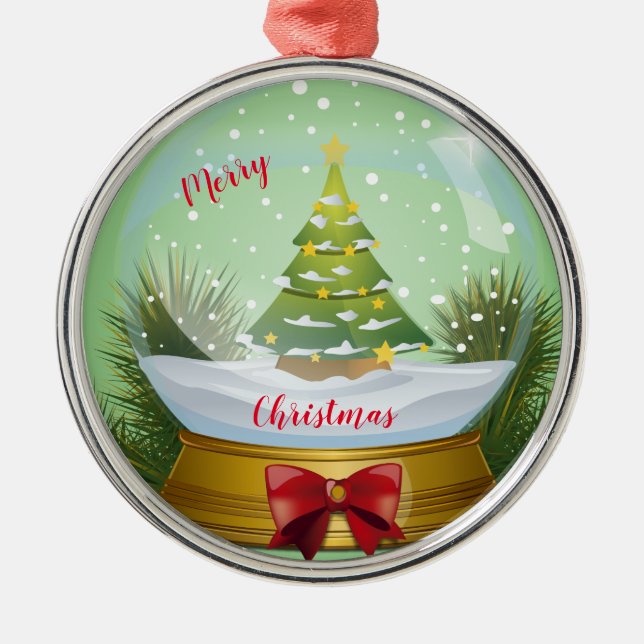 Merry Christmas Metal Tree Decoration (Front)