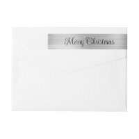 Merry Christmas Metallic Silver Black