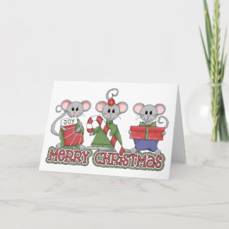 Merry Christmas Mice Holiday Card