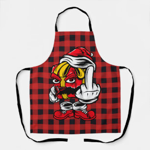 Merry Christmas Middle Finger Apron