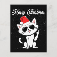 Merry Christmas Middle Finger Rude Xmas Cat Ugly