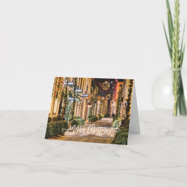 Merry Christmas, Milan, Italy Holiday Card (Front)