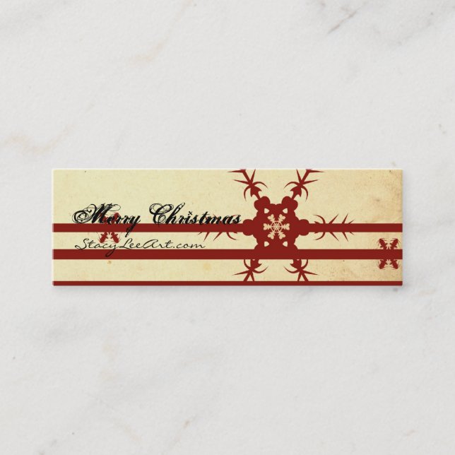 Merry Christmas Mini Business Cards (Customisable) (Front)