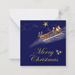 Merry christmas mini Christmas greeting card Santa