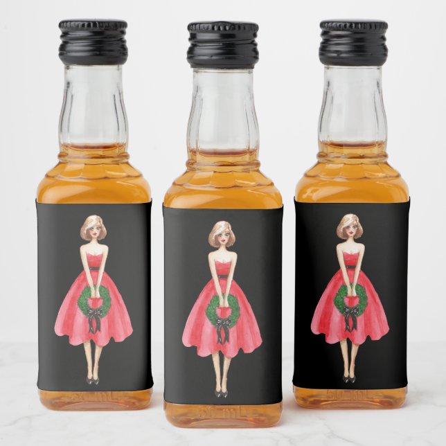 Merry Christmas mini Liquor Labels (Bottles)