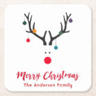 Merry Christmas minimalist and cute reindeer white