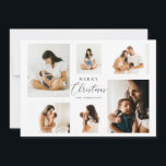 Merry Christmas | Minimalist Modern Multi Photo Holiday Card<br><div class="desc">Share the joy of the season with this modern multi photo Christmas card, designed to showcase your favourite family moments. Featuring a clean minimalist layout with space for six photos and the festive greeting “Merry Christmas, ” this custom holiday card makes a timeless keepsake. Personalised with your family name, it’s...</div>