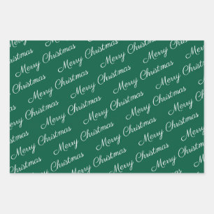 Merry Christmas Minimalist Stylish Simple Gift Wrapping Paper Sheet