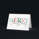 Merry Christmas Minimalistic Colourful Simple  Card<br><div class="desc">This design may be personalised by choosing the Edit Design option. You may also transfer onto other items. Contact me at colorflowcreations@gmail.com or use the chat option at the top of the page if you wish to have this design on another product or need assistance. See more of my designs...</div>