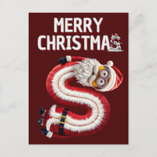 Merry CHristmas minions Holiday Postcard